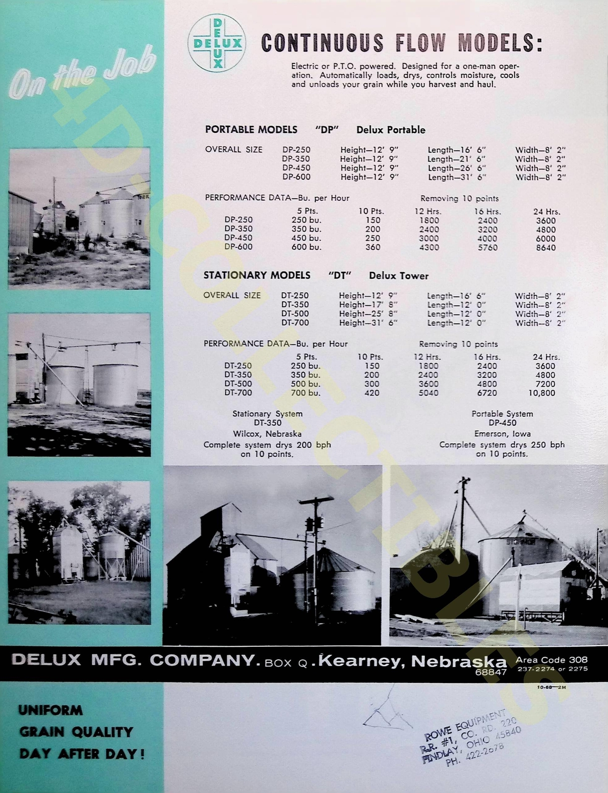Vintage Farm Brochure Delux Continuous Flow Grain Dryers 1960s