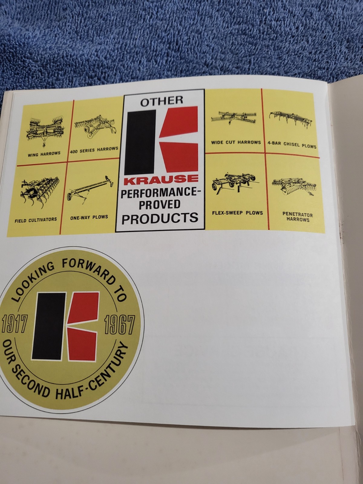 1967 Vintage BROCHURE Krause Field Disc Harrow 600 Series, John Deere tractor