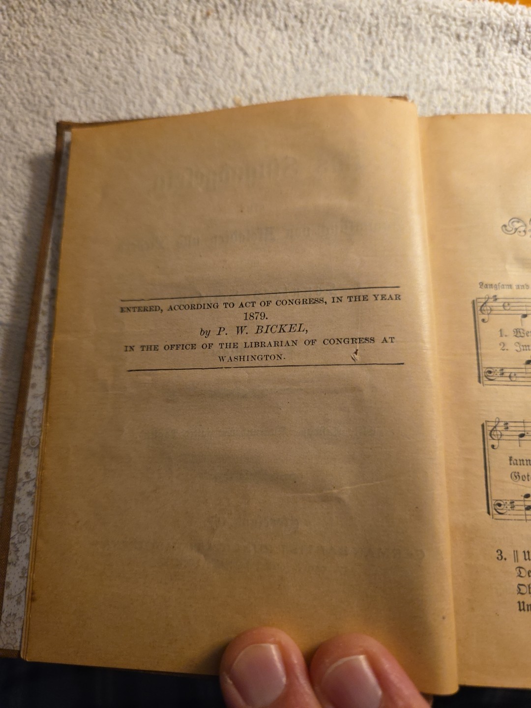 Das Singuogelein Bible 187? hymn song book German?