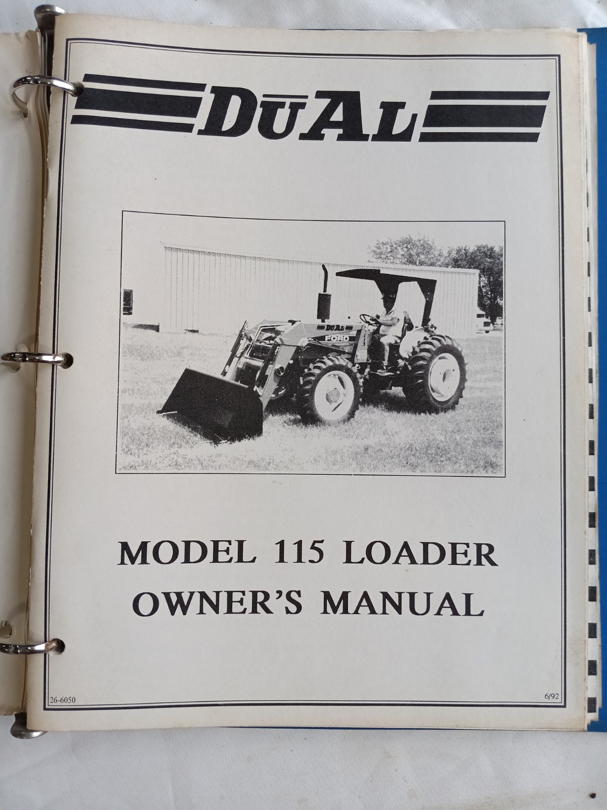 2 DUAL Loader For Tractors Owners Manual 115, 145, 155, 165