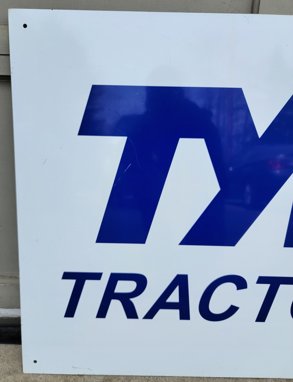 Vintage TYM TRACTORS Dealer Advertising Sign Double Sided Tin 32×24