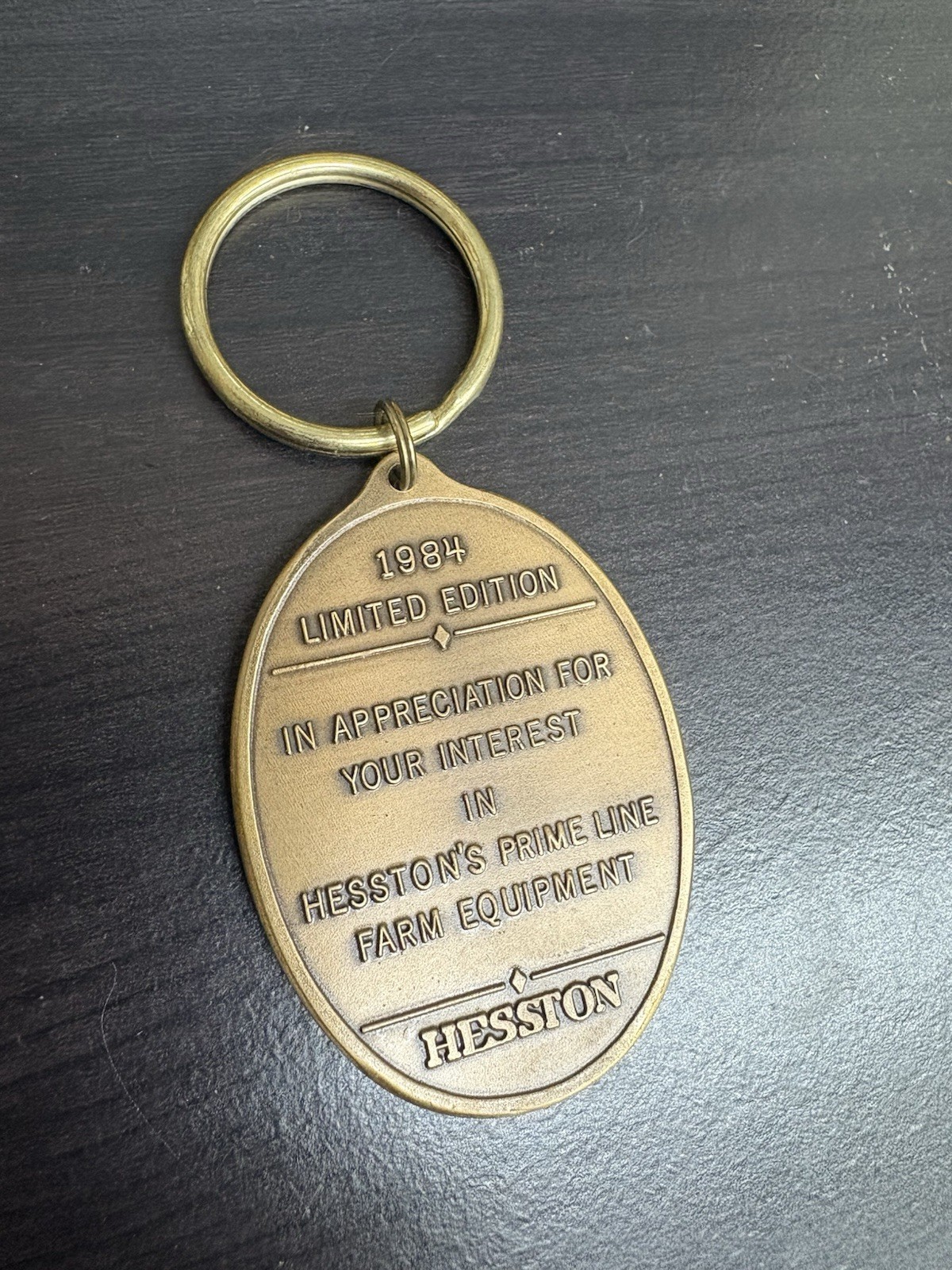 1984 Hesston&rsquo;s Prime Line Farm Equipment, 980DT Tractor KEYCHAIN, Unused