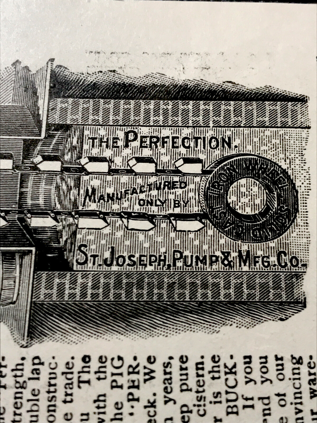 ORIGINAL 1897 St. Joseph Water Pump Farm Advertising – Missouri