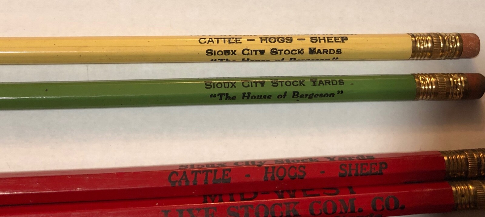 Sioux City Iowa Midwest Livestock Pencils Agriculture Cattle Hogs Stockyards