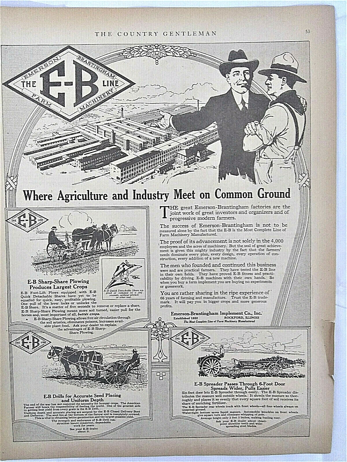 1921 Emerson-Brantingham Farm Machinery Ad, Agriculture & Industry Meet