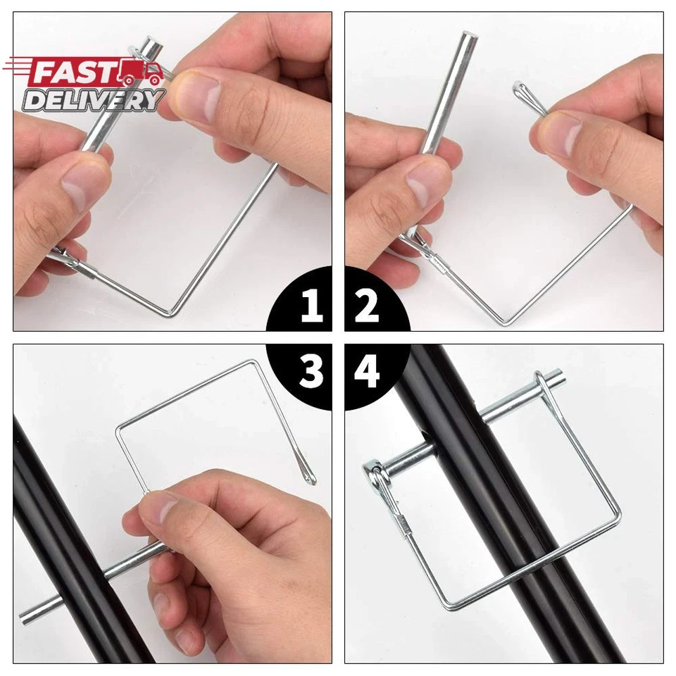 10 PCS Square Pto Pin Shaft Locking Pin 1/4 Pin Hitch Pin Wire Lock Pin Safety C