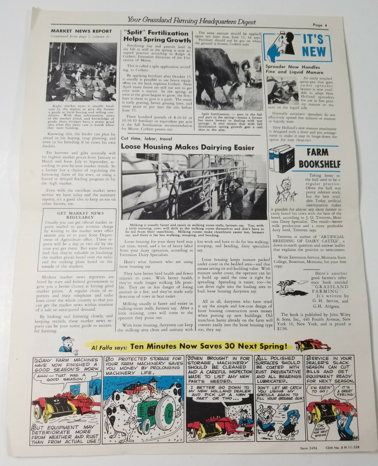 Farming Newsletter Lefler&rsquo;s Limited News Woodstock New Holland Machine 1955 E2G