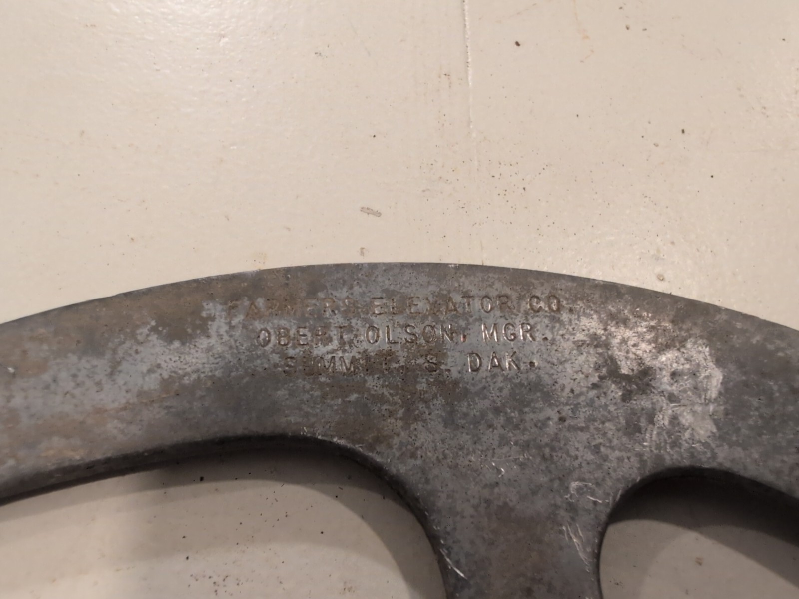 Vtg Farmers Elevator Co Summit South Dakota Hacksaw Meat Saw Obert Olson