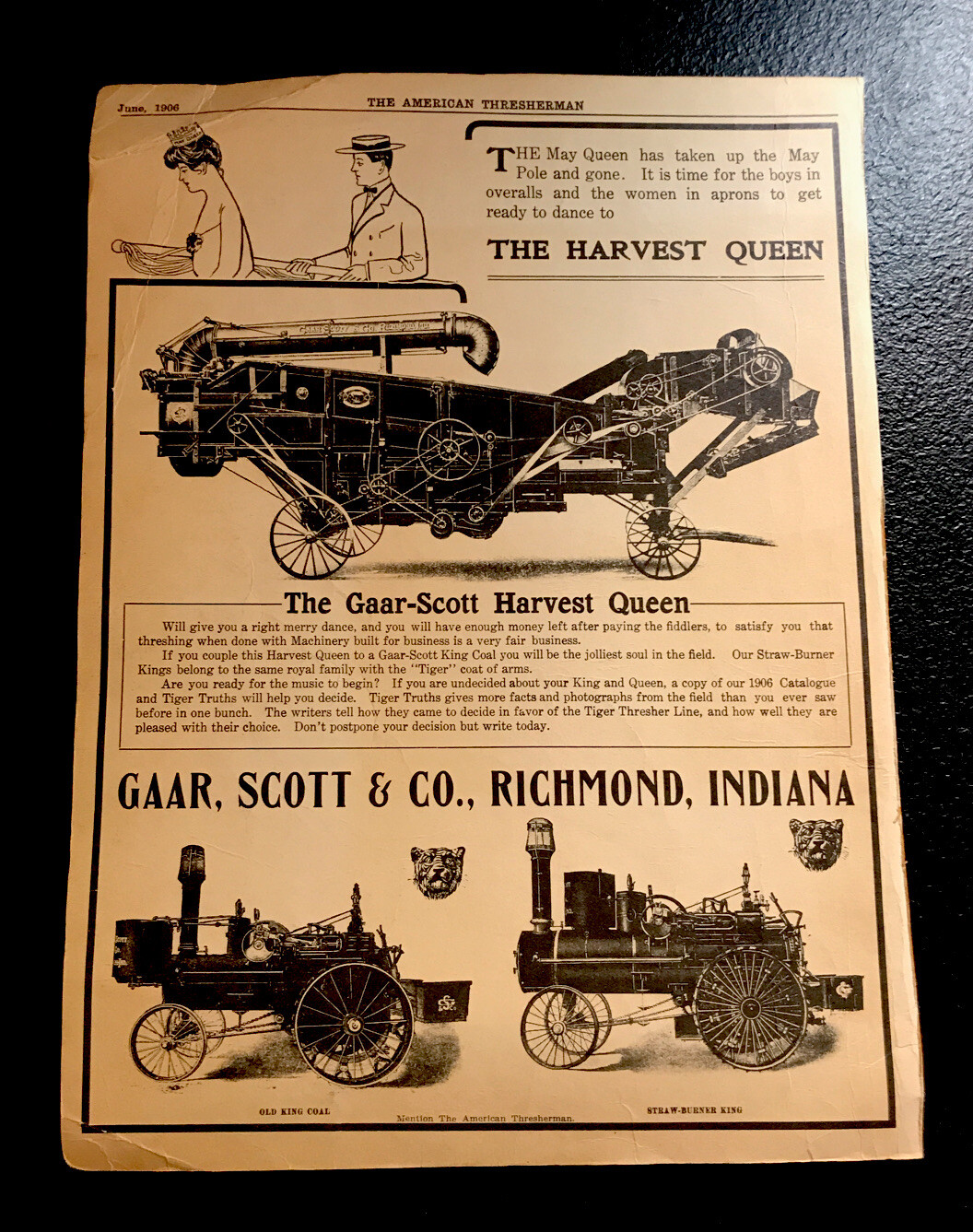 1906 Garr, Scott & Co. Farm Implements Advertising – Richmond – Indiana