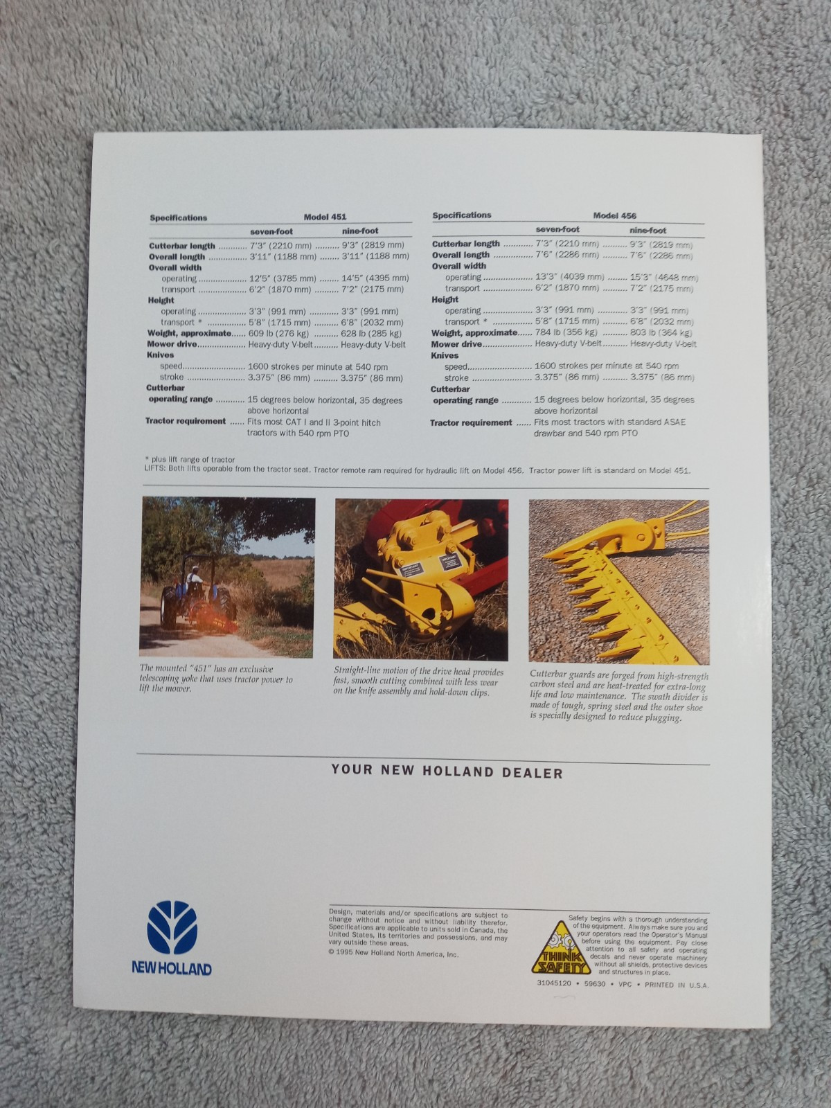 New Holland 451 456 Sicklebar Mower One Page Sales Brochures Lot Of 14