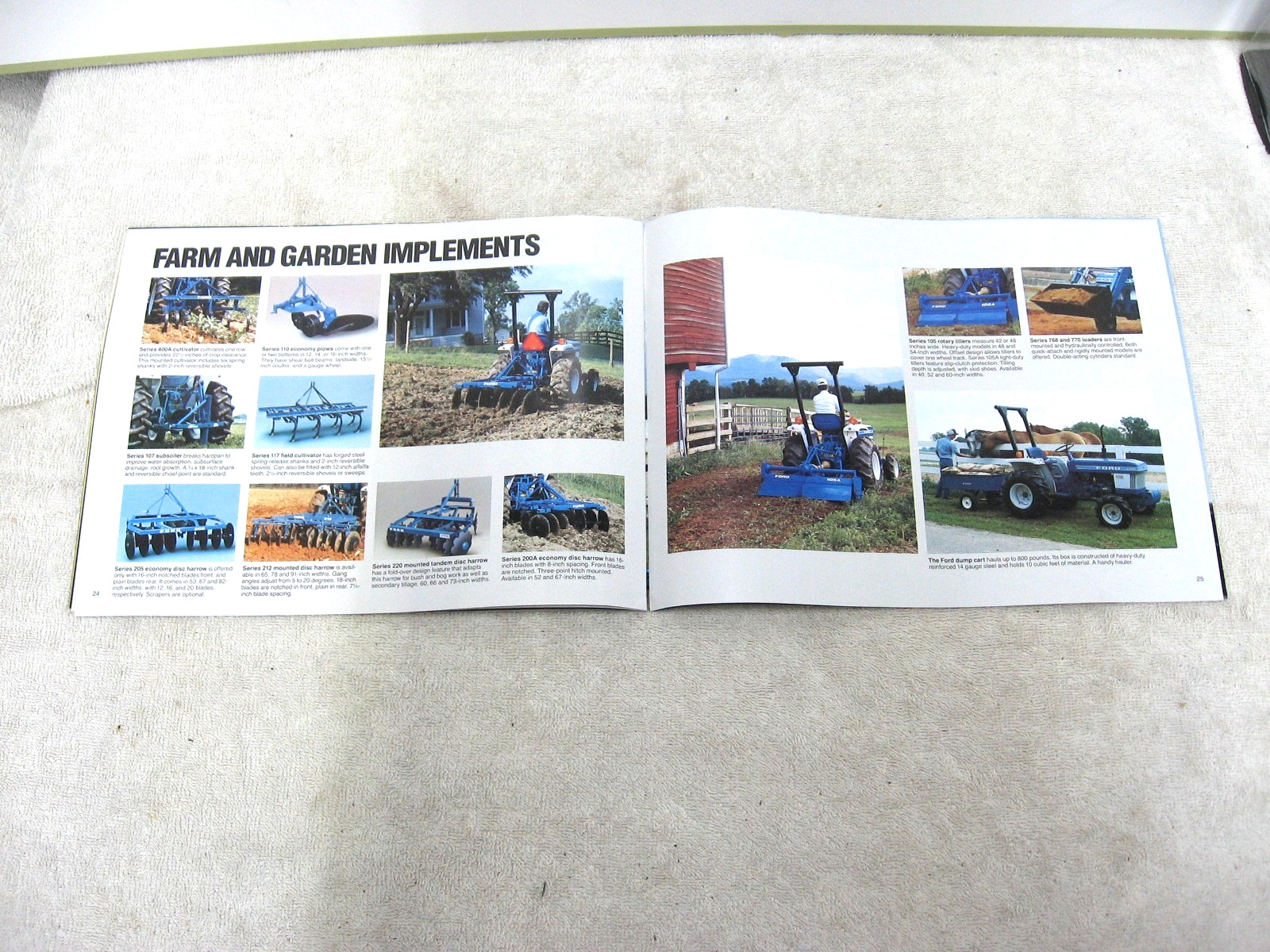 VINTAGE 1986 FORD TRACTOR BROCHURE 1000 SERIES 1110 1210 1310 1510 1710 1910