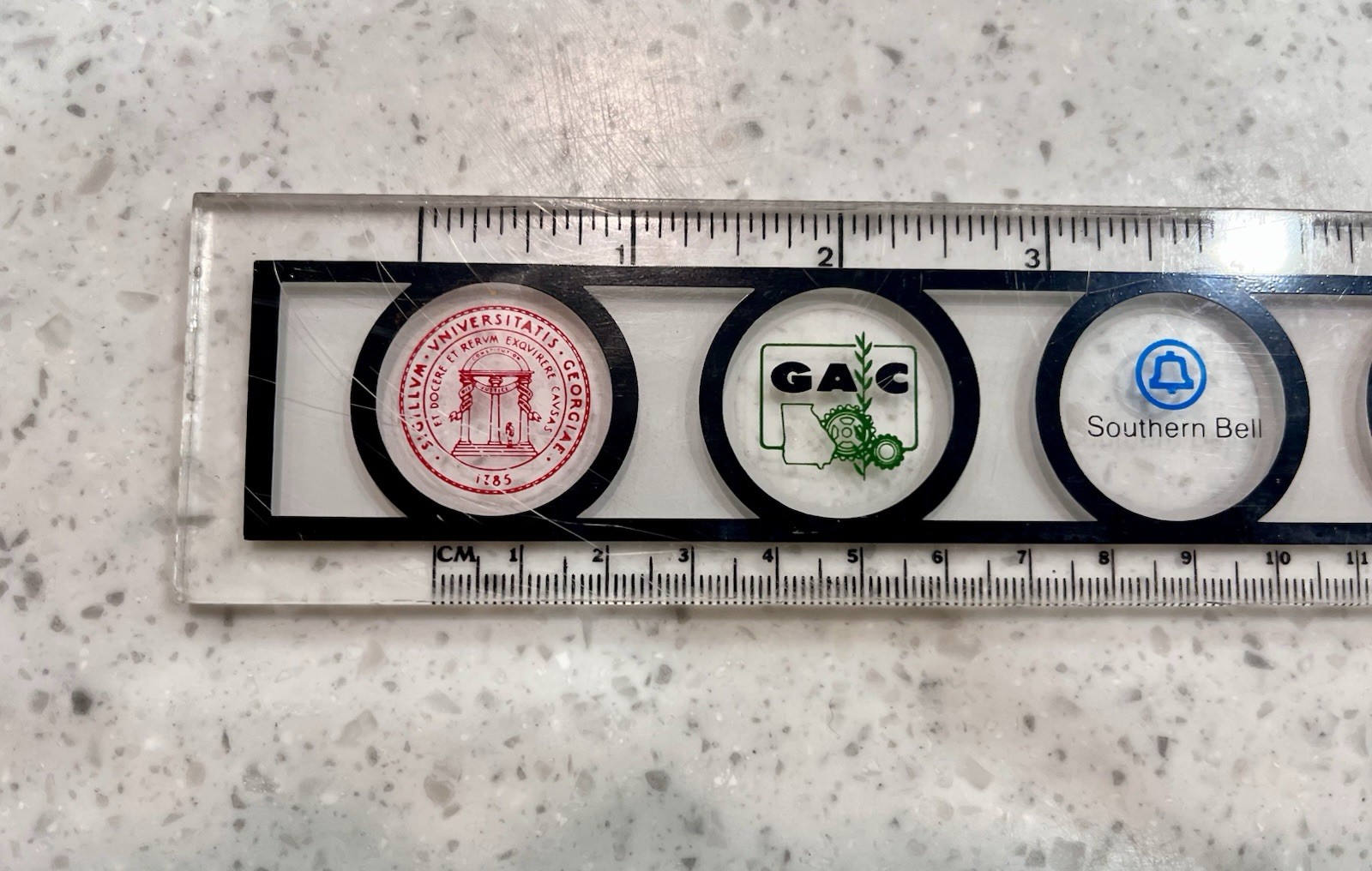 Vintage~ Commemorative 1983 Agribusiness Exhibitor Luncheon Clear 12 Inch Ruler