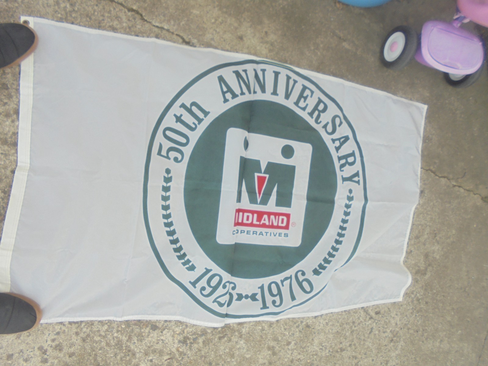 Vintage Midland Cooperatives 50th Anniversary Flag 1926-1976