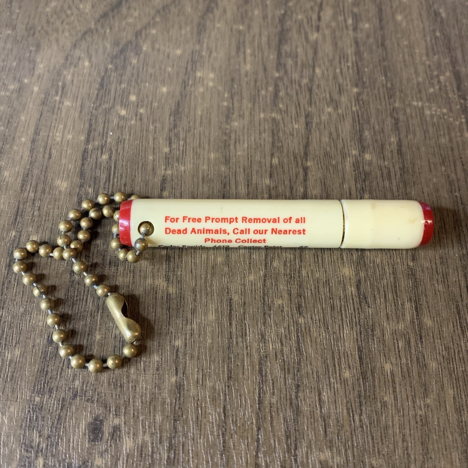 Vtg Sanitary Rendering Co. – Iowa Dept Of Ag – Keychain Toothpick Holder