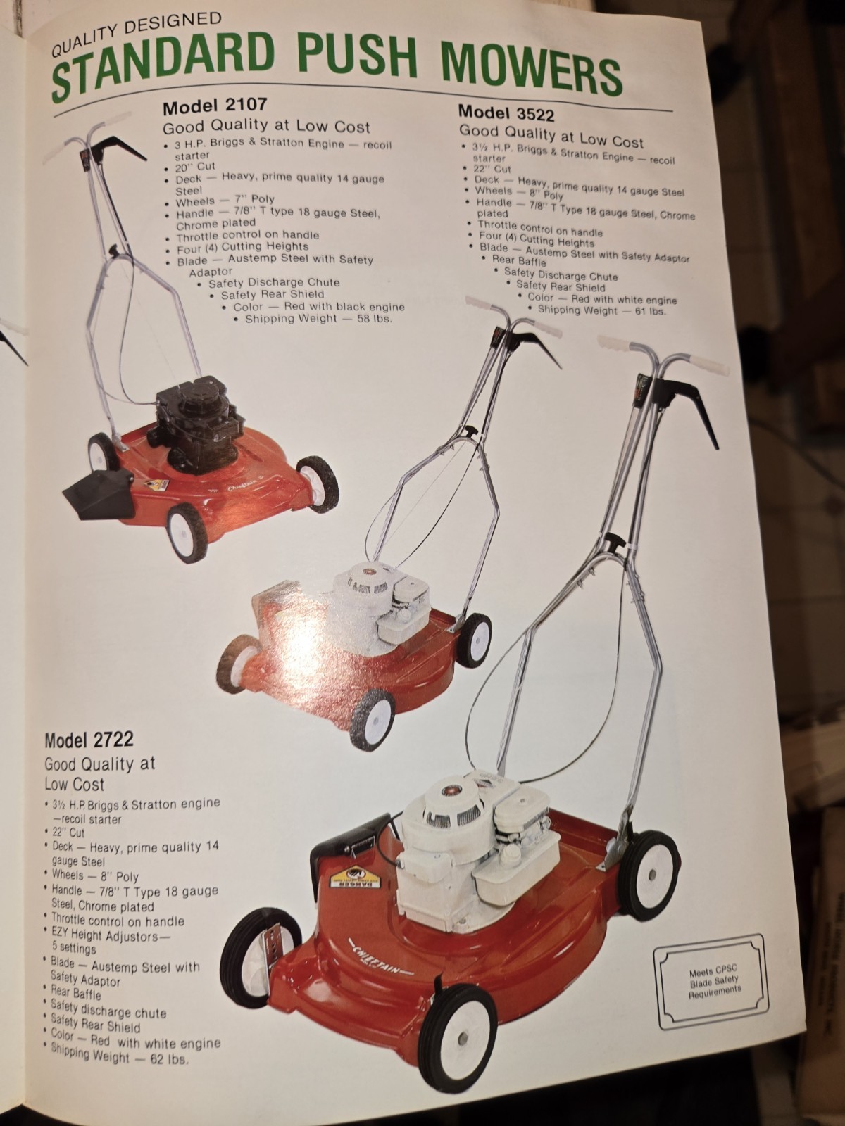 1985 ALLIED LAWN MOWER DEALER BROCHURE