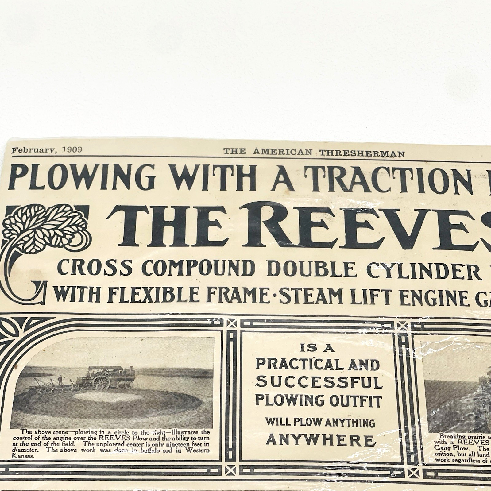 Lot of 3 Vintage 1909 Farm Machine Magazine Ads Feb The American Thresherman