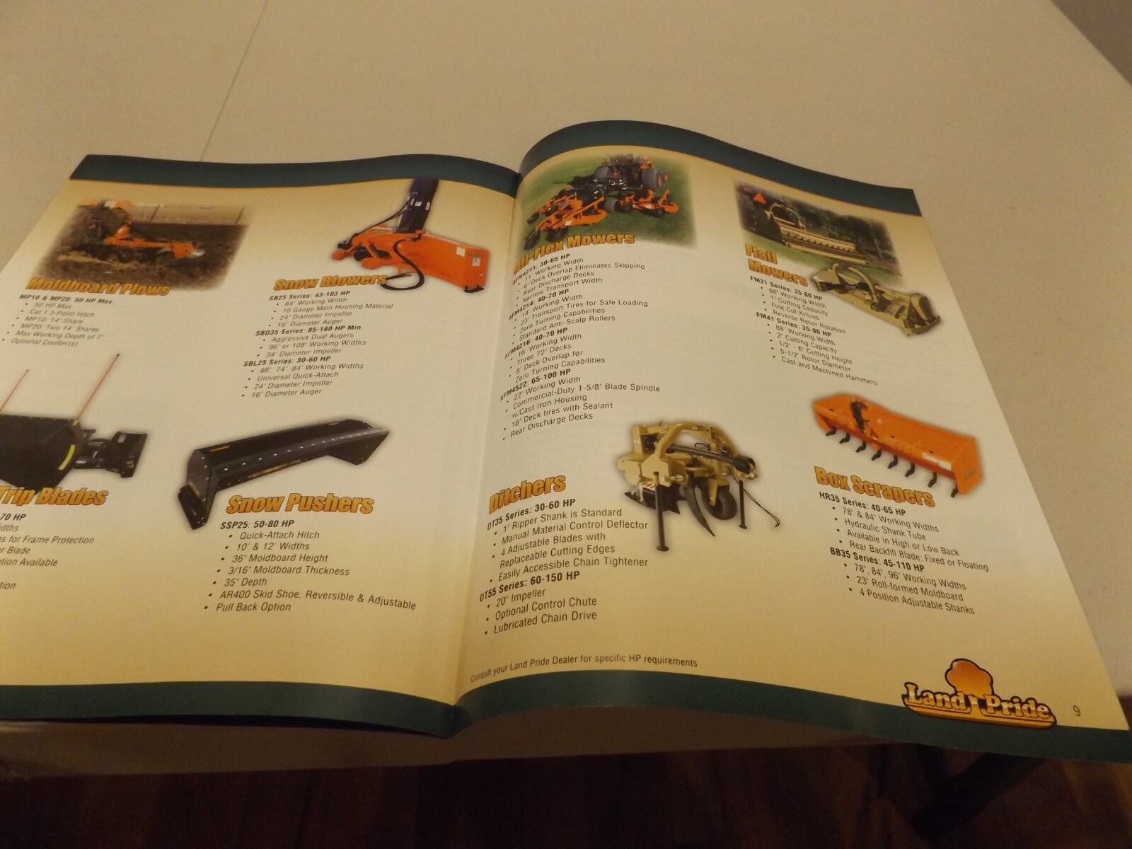 LAND PRIDE M TRACTOR PERFORMANCE MATCHED IMPLEMENTS, 9/1/16