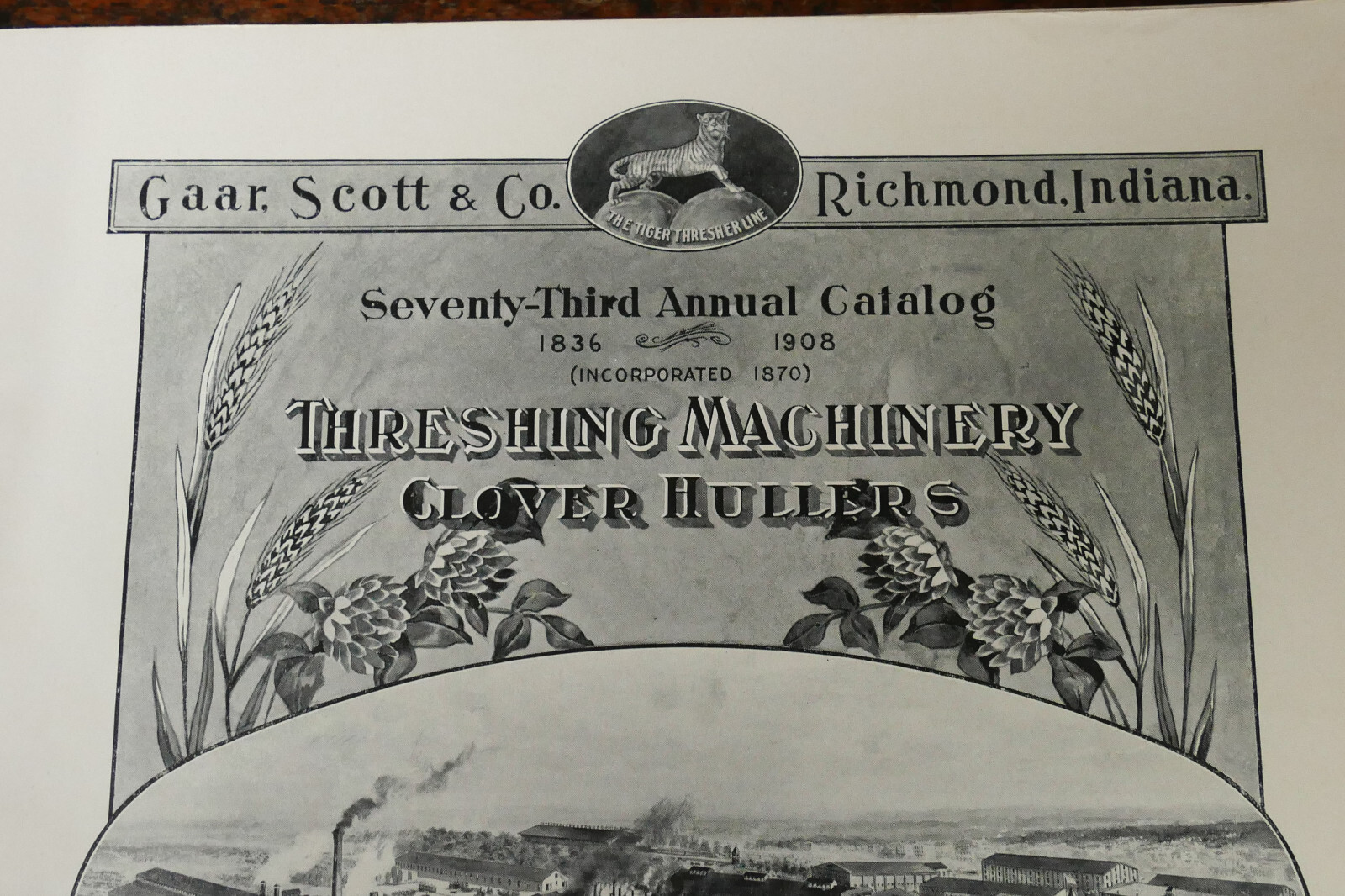 RARE Antique Original 1908 Gaar Scott & Co Tiger Threshing Line Tractor Catalog