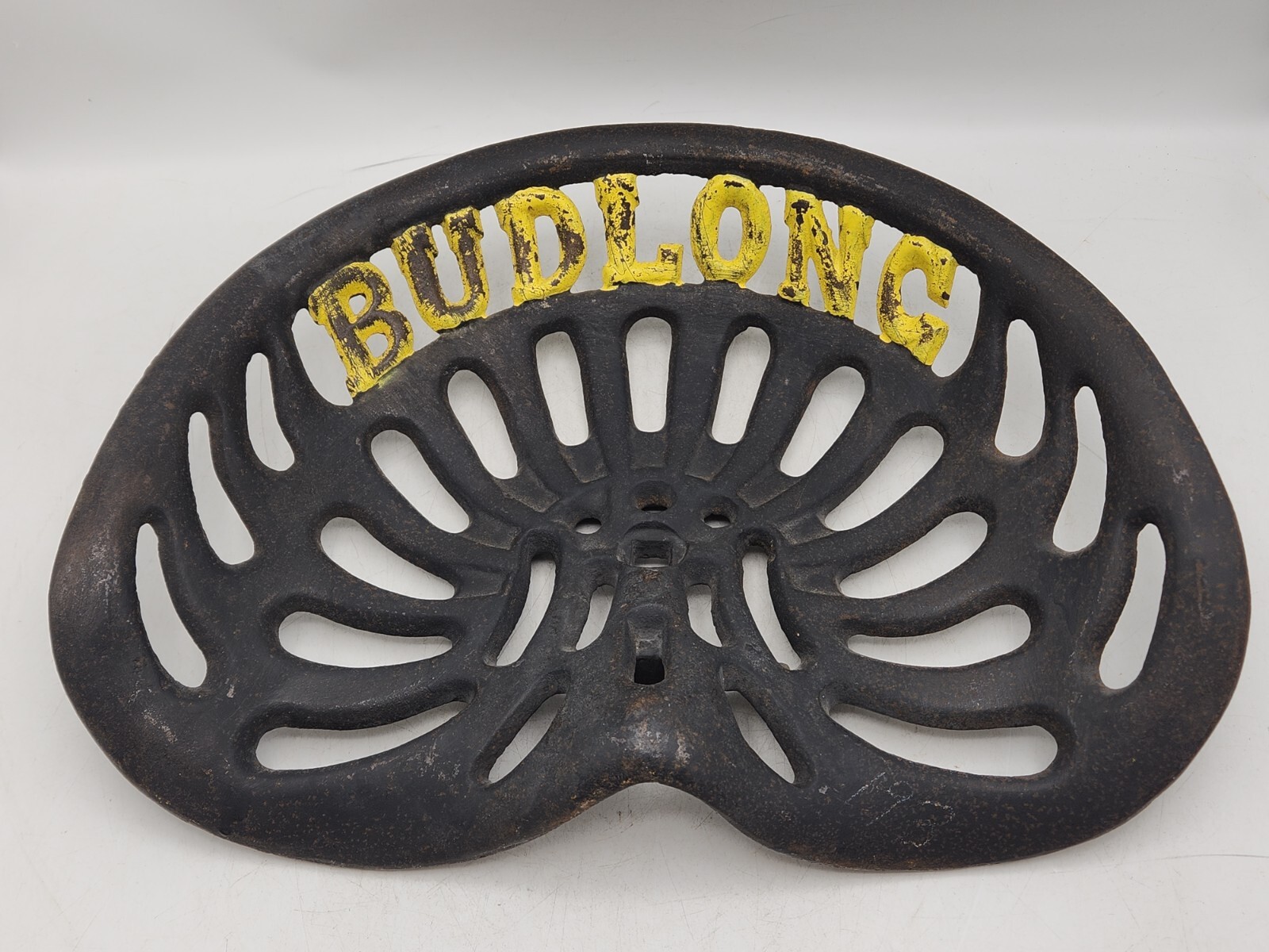Vintage/Antique Bud Long Budlong Tractor Plow Implement Seat Cast Iron Metal