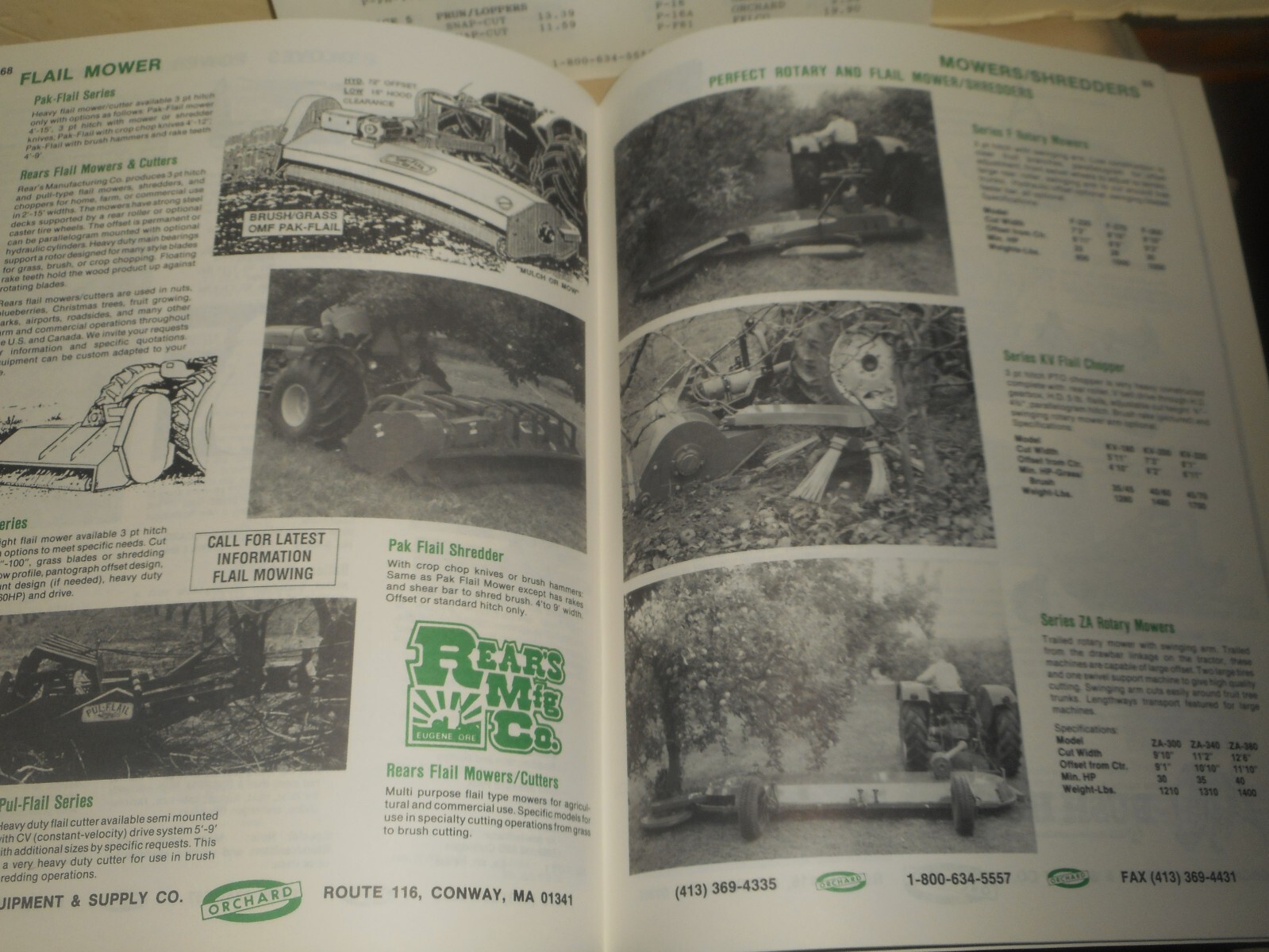 ORCHARD Equipment & Supply Co. 1992 MASTER CATALOG #4 & Rate Sheet APPLE FARMING