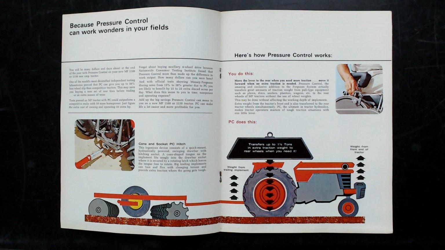 Massey-Ferguson 1100 1130 Tractor Brochure Vintage Agriculture 1960s