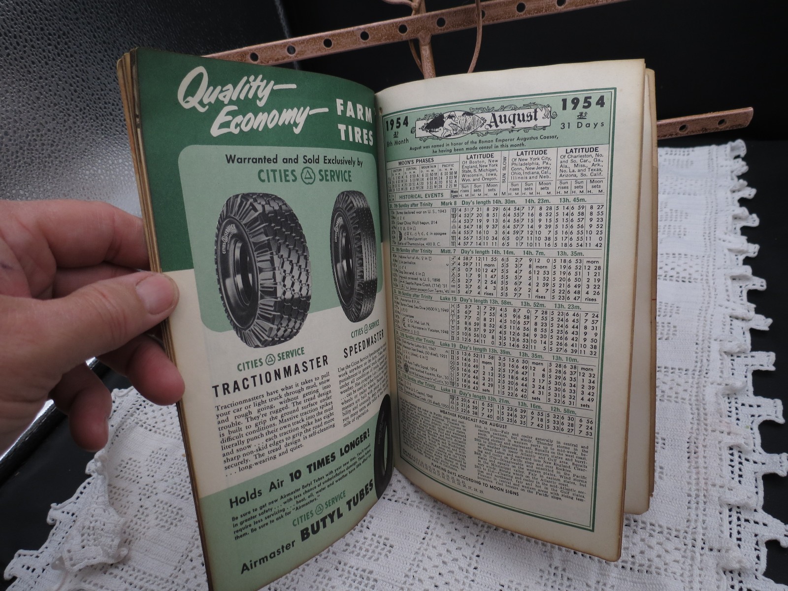 Vintage 1954 The Farm Book Cities Services Oils Booklet- Almanac