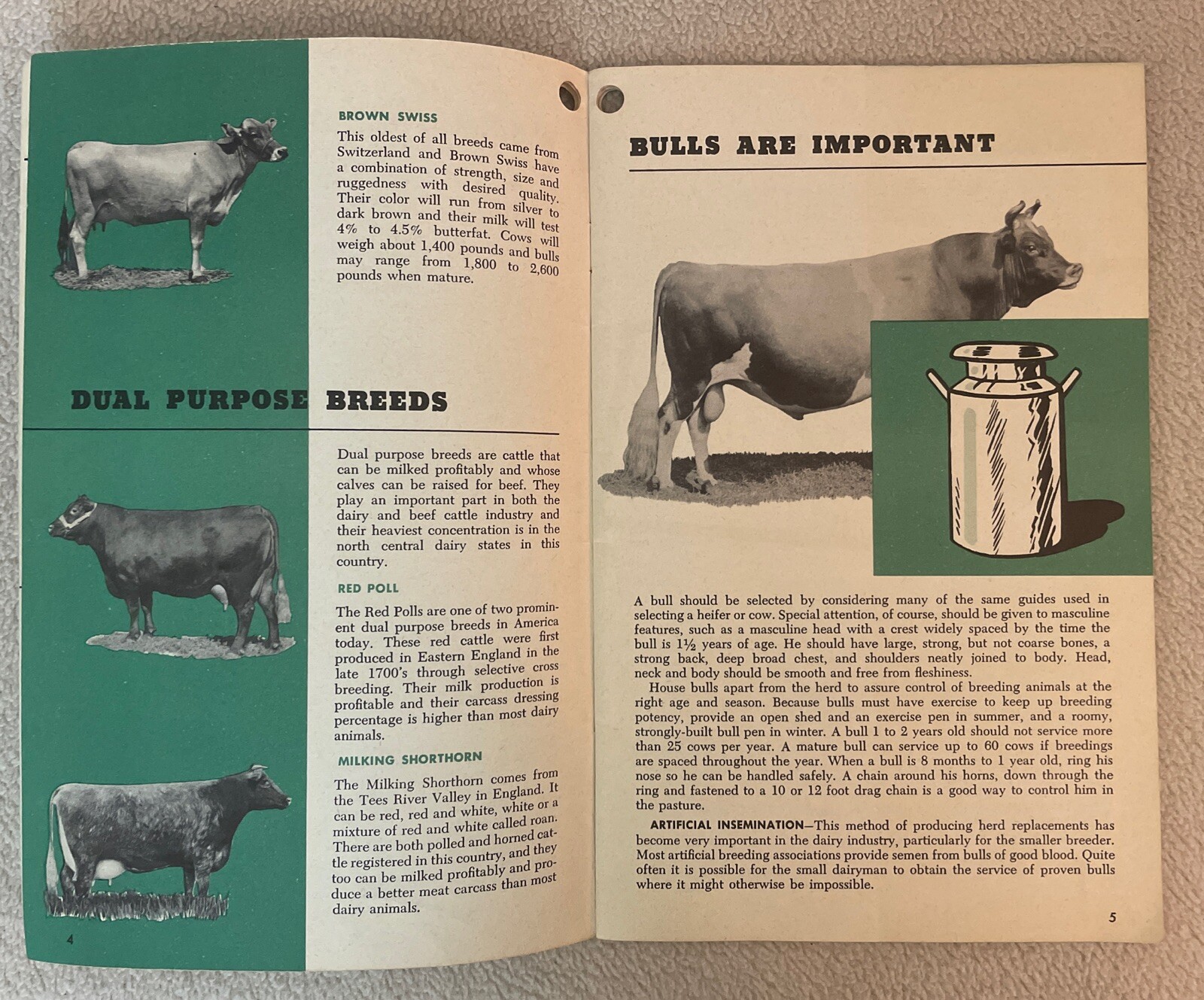 Vintage 1955 McMillen Feed Mills Management Manual FOR DAIRY Booklet