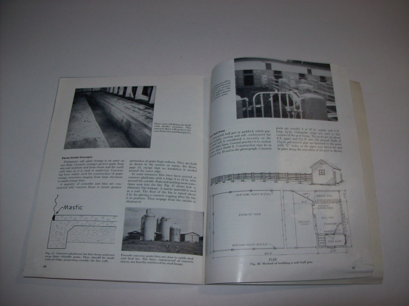 Vintage 1949 HANDBOOK OF CONCRETE FARM CONSTRUCTION, Portland Cement Association