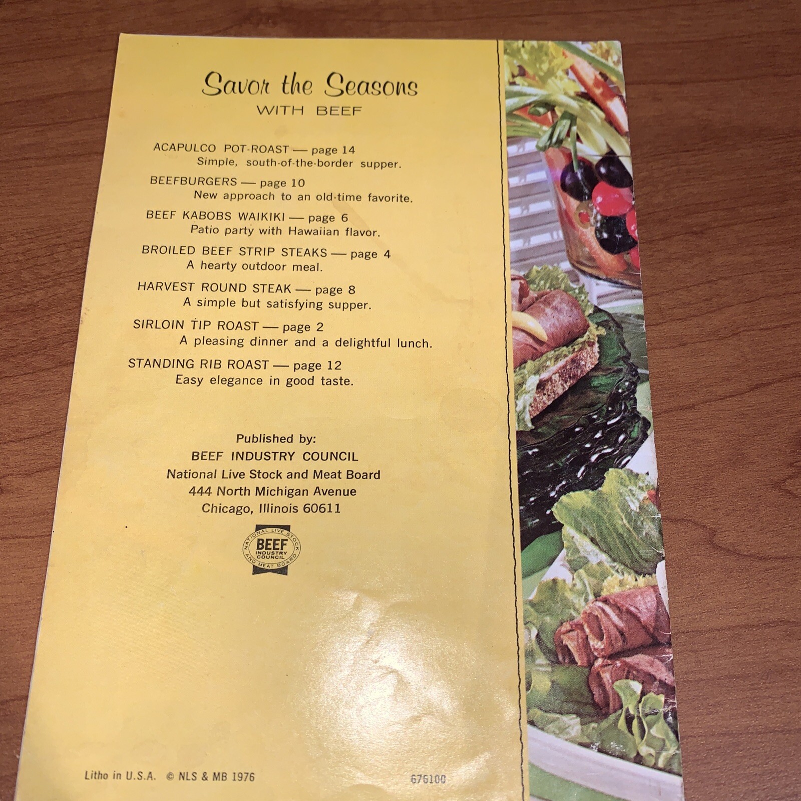Vtg 1976 Iowa Beef Industry Iowa Corn Feed Beef Cook Booklet