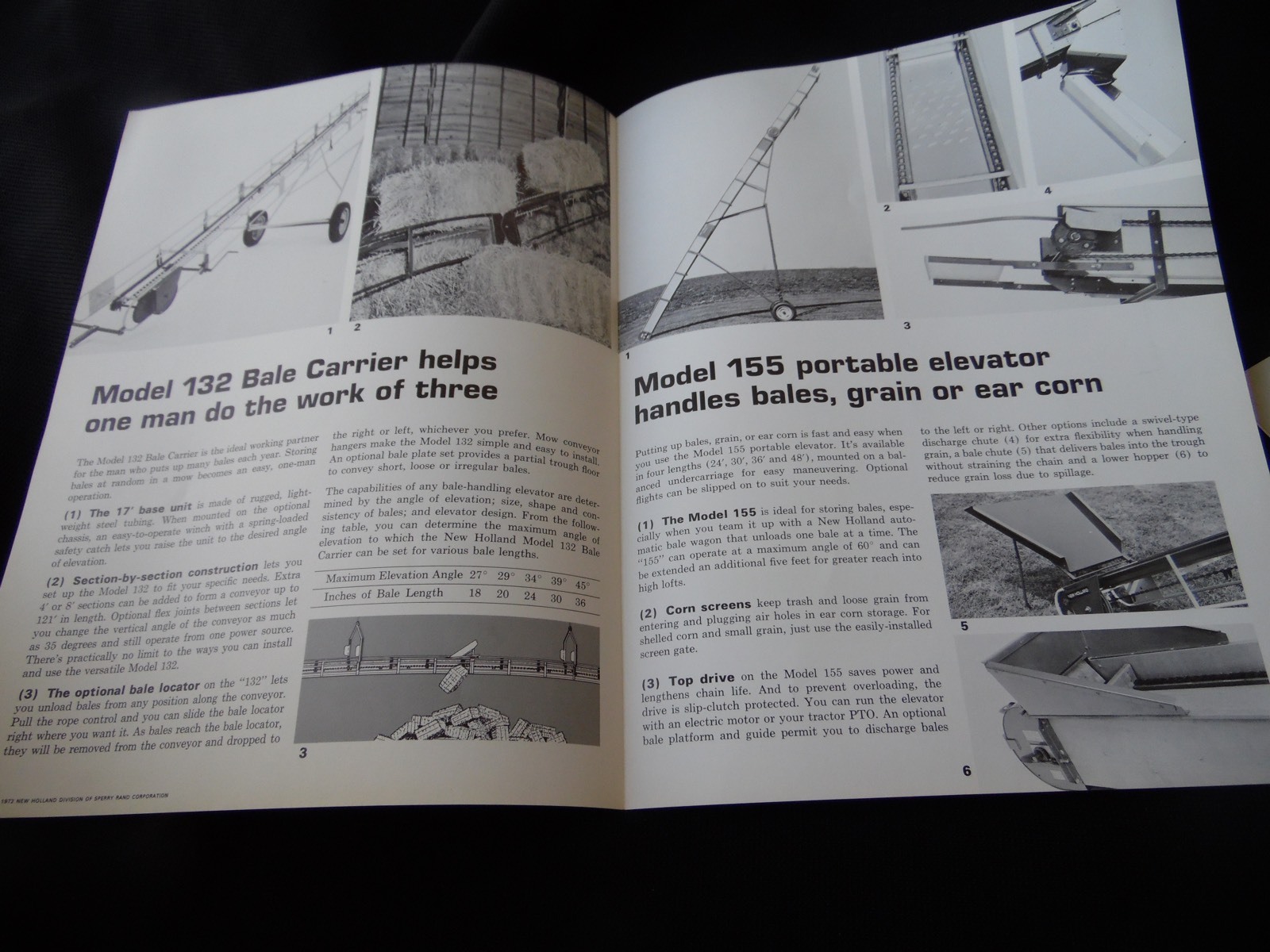 VINTAGE SPERRY RAND NEW HOLLAND ELEVATORS & CONVEYORS EQUIPMENT CATALOG/BROCHURE