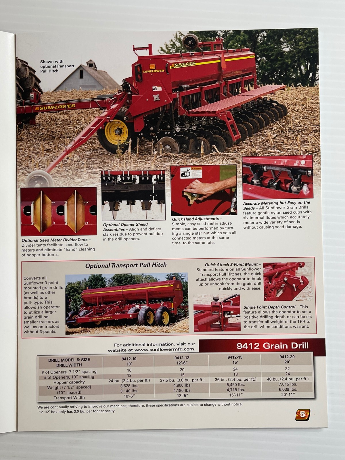 Sunflower – Grain Drills All Purpose – Sales Brochure *Original Brochure* 2003
