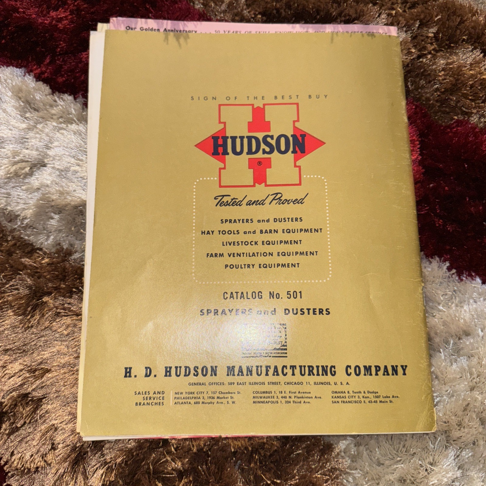 Vintage Rare 1950s Hudson Sprayers and Dusters Catalog No. 501