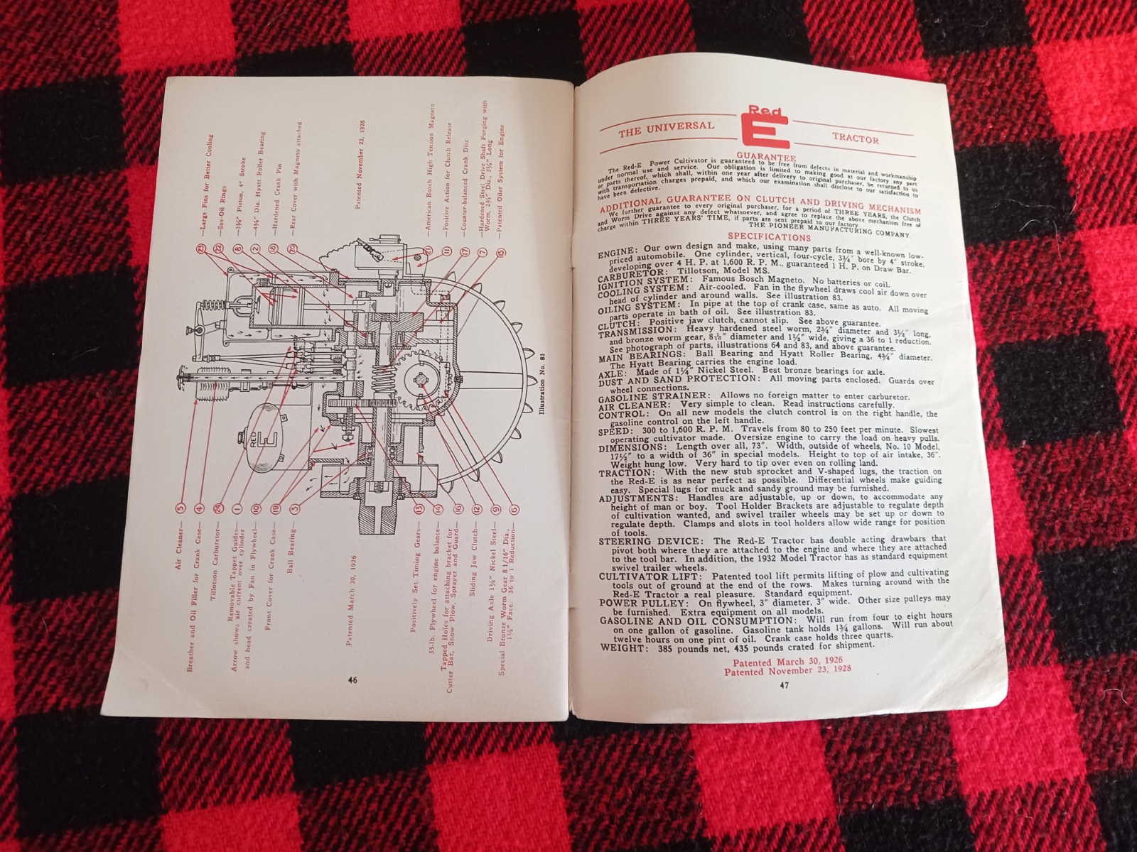 1932 Red-E Garden Tractor Catalog Farm Cultivator Page Brochure