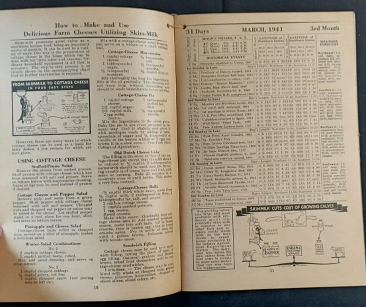 1941 De Laval Handy Reference Yearbook Farm Dairy Cream Separator Schlosser Indy