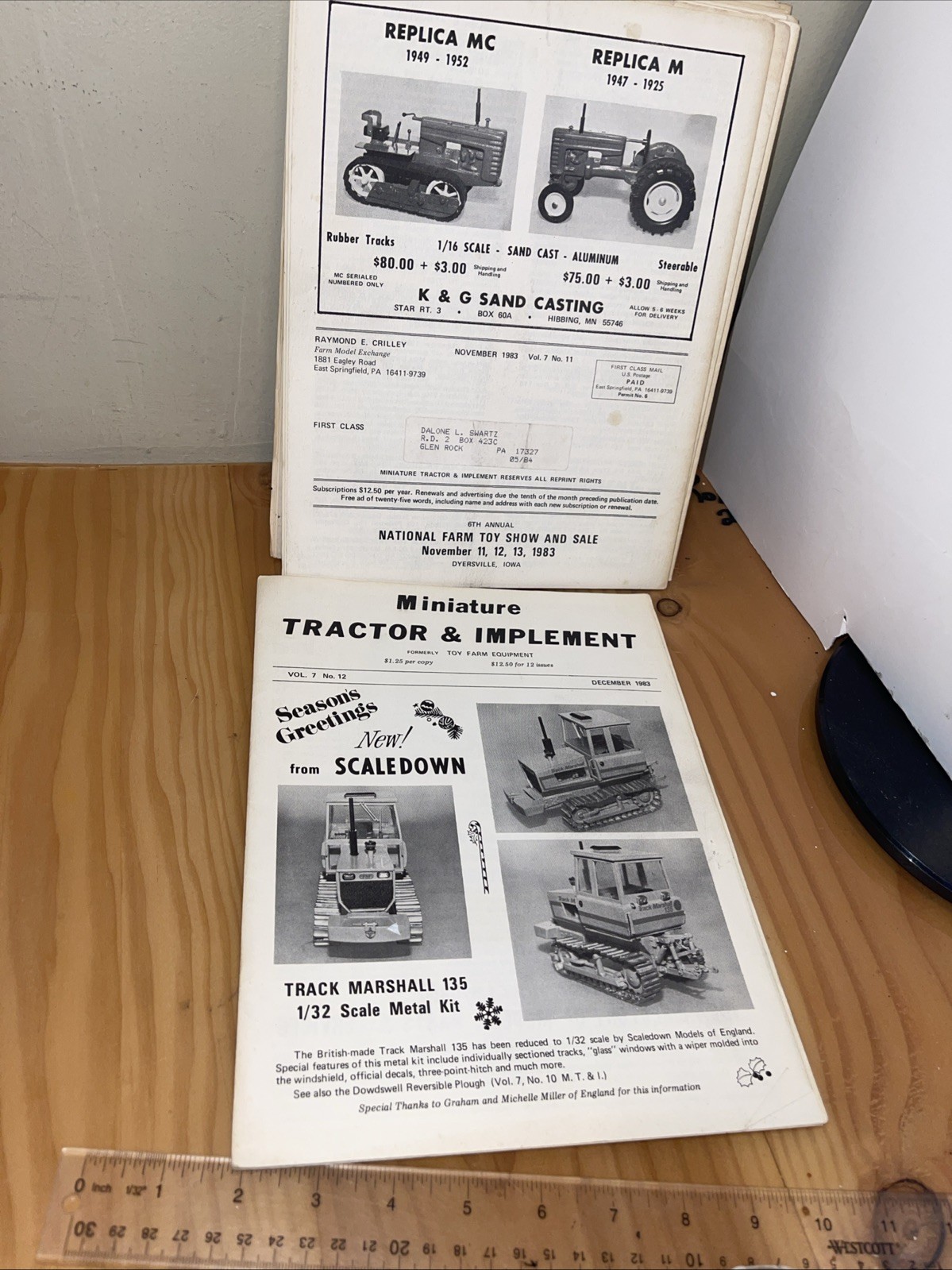 Vintage Miniature Tractor & Implement Magazine Lot Of 12 June 1983 To May 1984