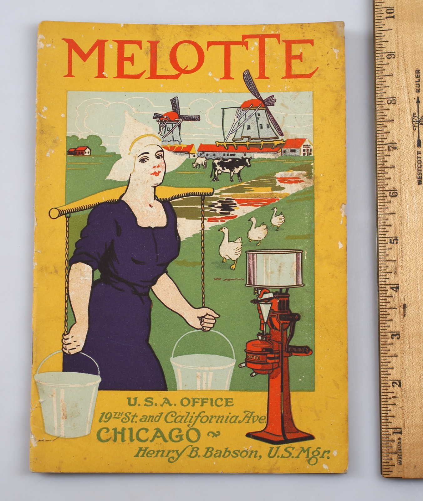 Vintage 1910s Melotte Cream Separator Advertising Booklet Belgian