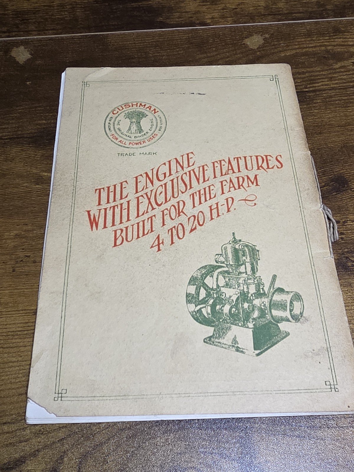 Original 1915 Cushman Motor Works Catalog Brochure Hit Miss Engine Lincoln