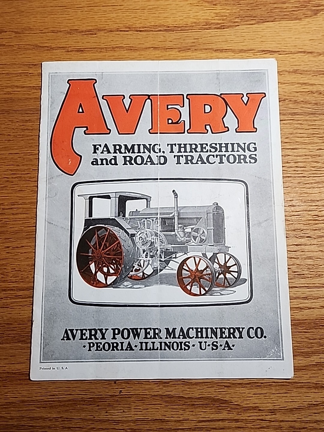 Avery Farming Threshing Road Tractor Catalog Brochure Peoria IL