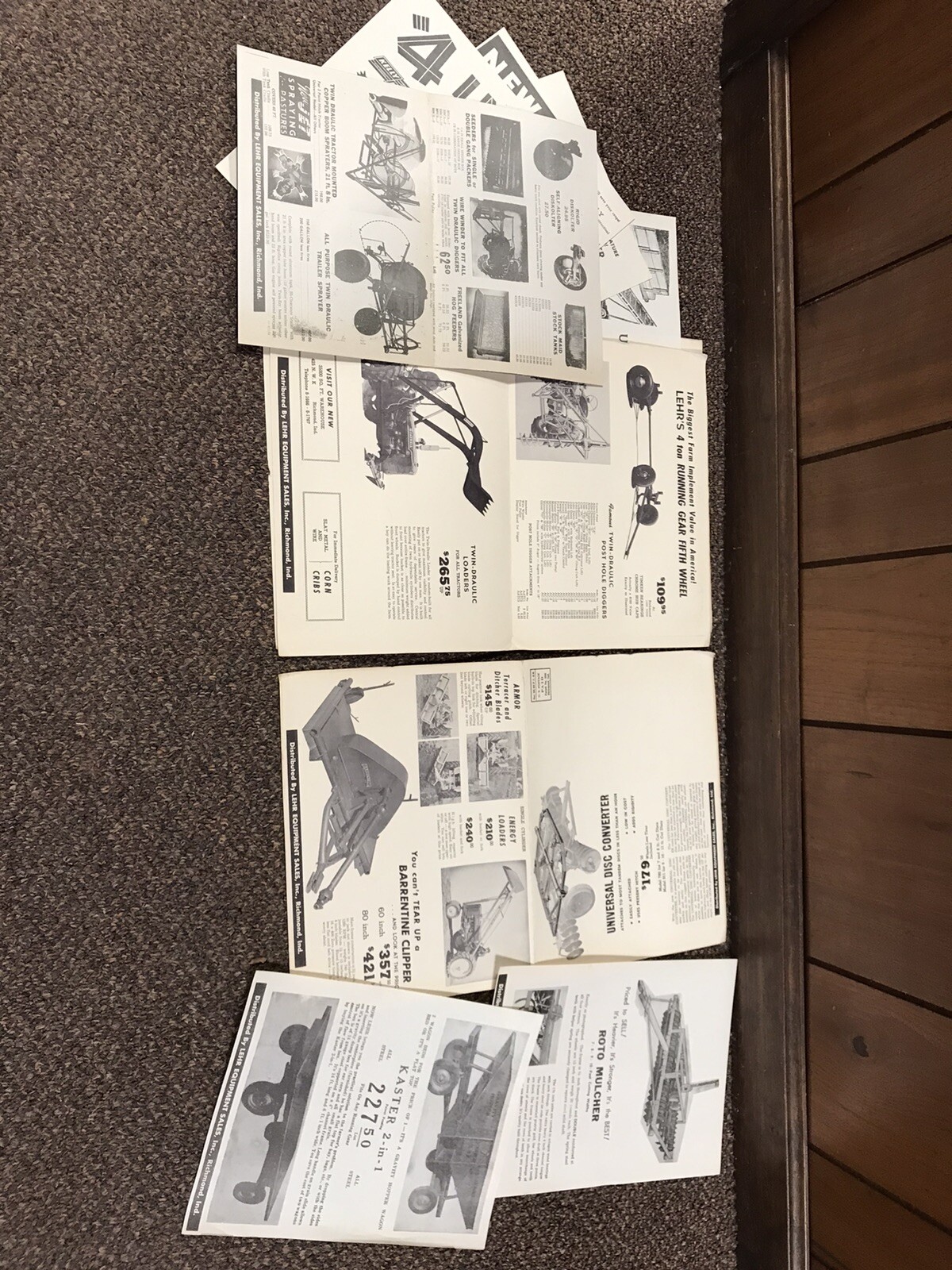Vintage original Lehr equipment advertisement sales brochure package