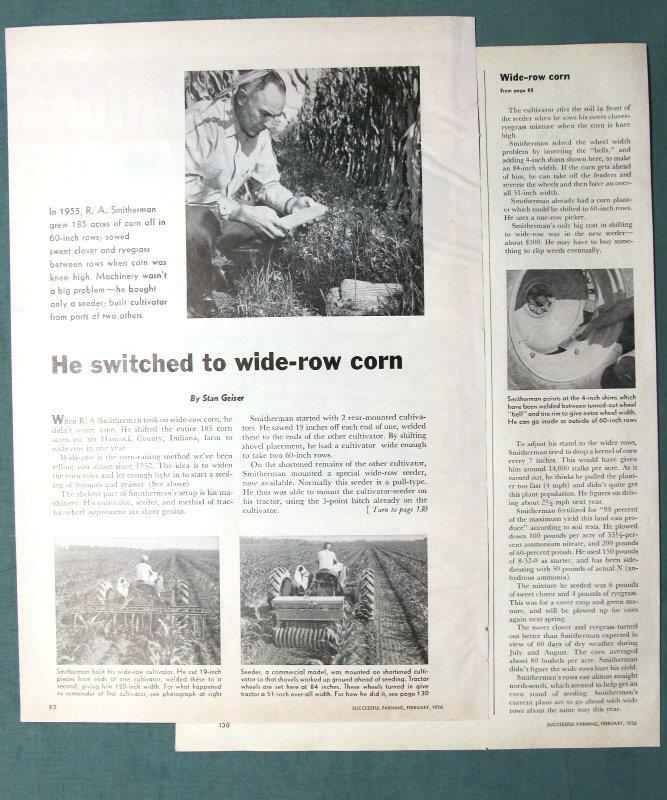 Original 1956 Farmer Article FeaturesR A Smitherman, Hancock County Indiana