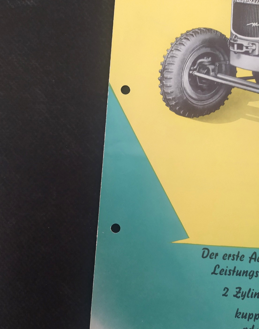 VINTAGE MAN A25A GERMAN TRACTOR 1954 BROCHURE GERMAN TEXT