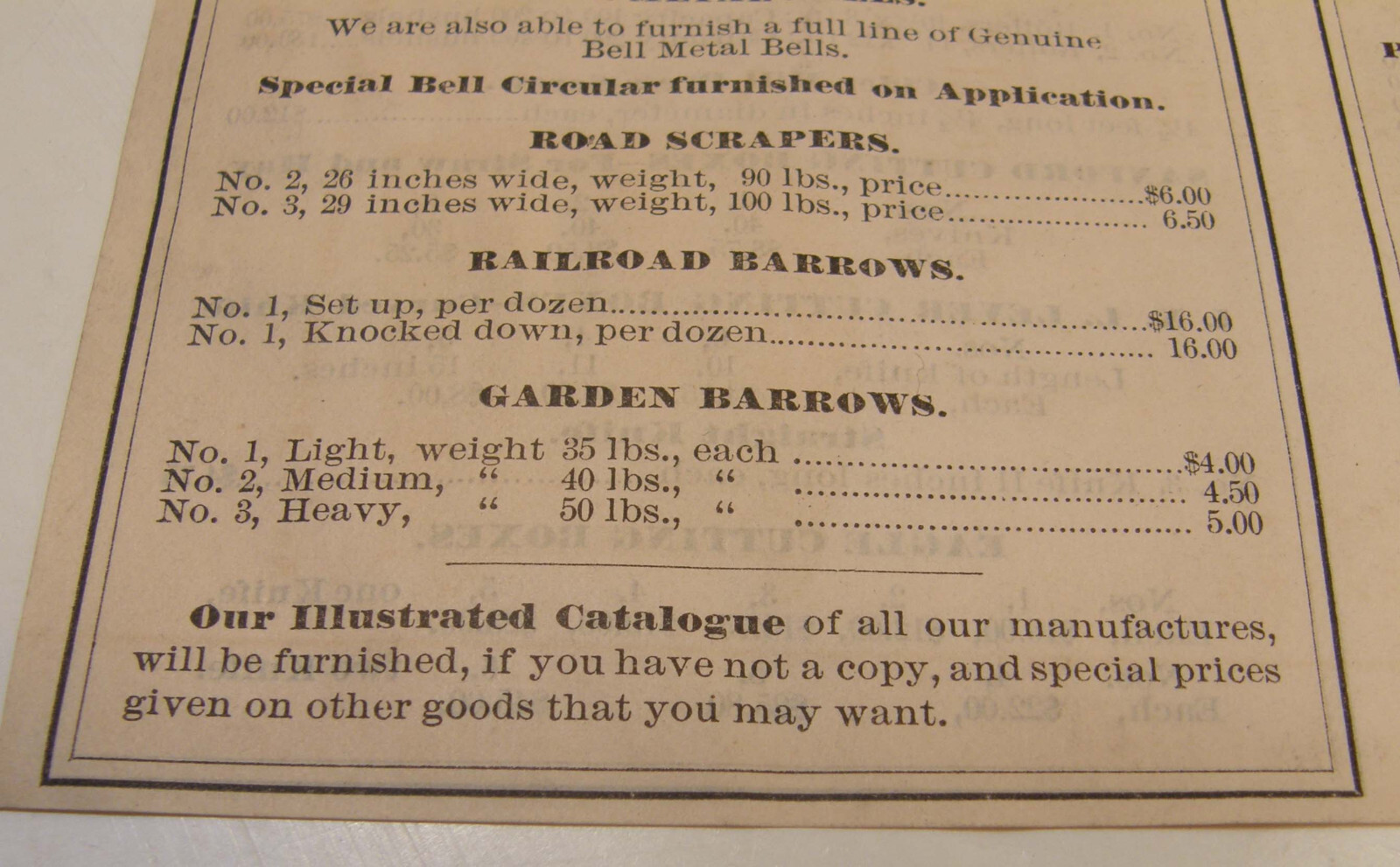 ANTIQUE 1878 AGRICULTURAL MACHINERY PRICE LIST JAMES HAVEN & CO CINCINNATI OH
