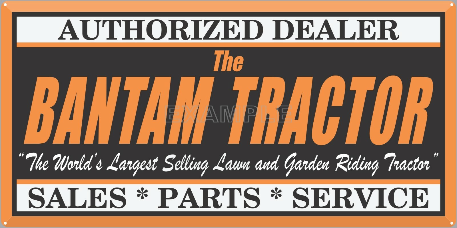 BANTAM LAWN GARDEN TRACTORS DEALER OLD VINTAGE SIGN REMAKE ALUMINUM SIZE OPTIONS