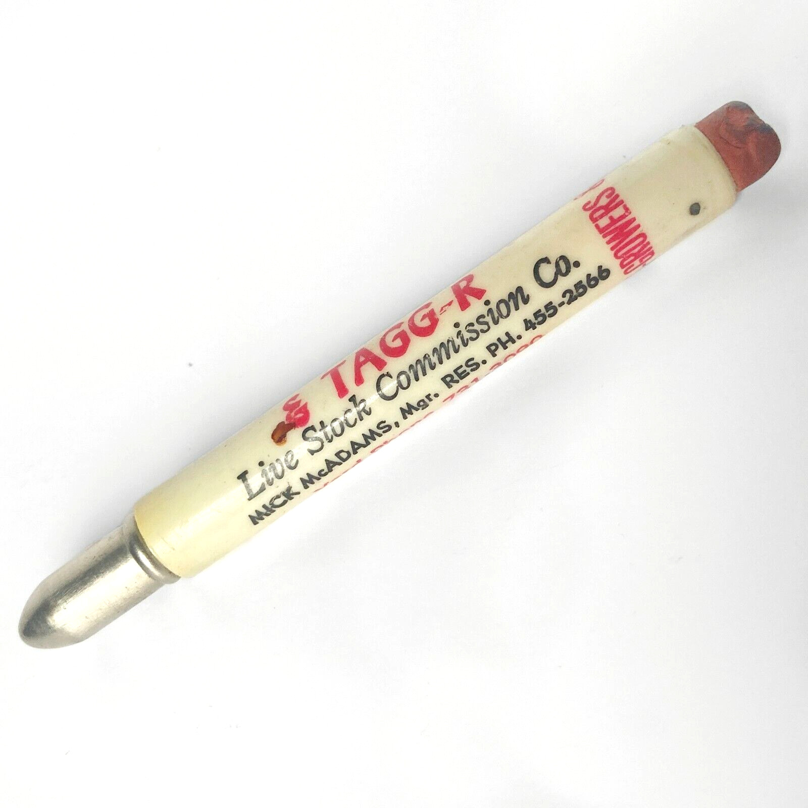 Bullet Pencil Tagg-R Live Stock Commission Livestock Growers Omaha Nebraska Vtg