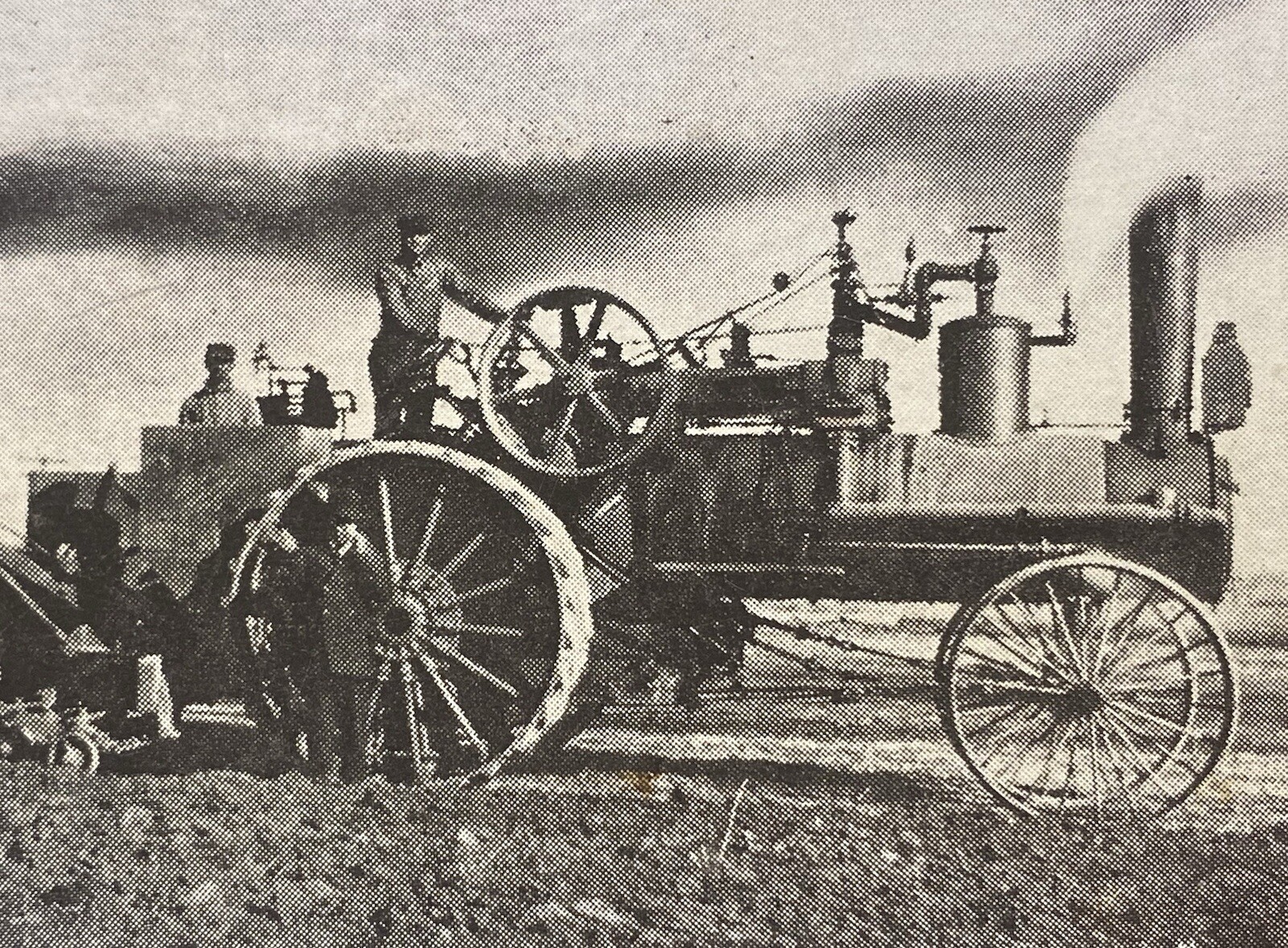1912 « PLOWING BY STEAM IN FINNEY COUNTY-KANSAS » {STEAM TRACTOR ENGINE} POSTCARD!
