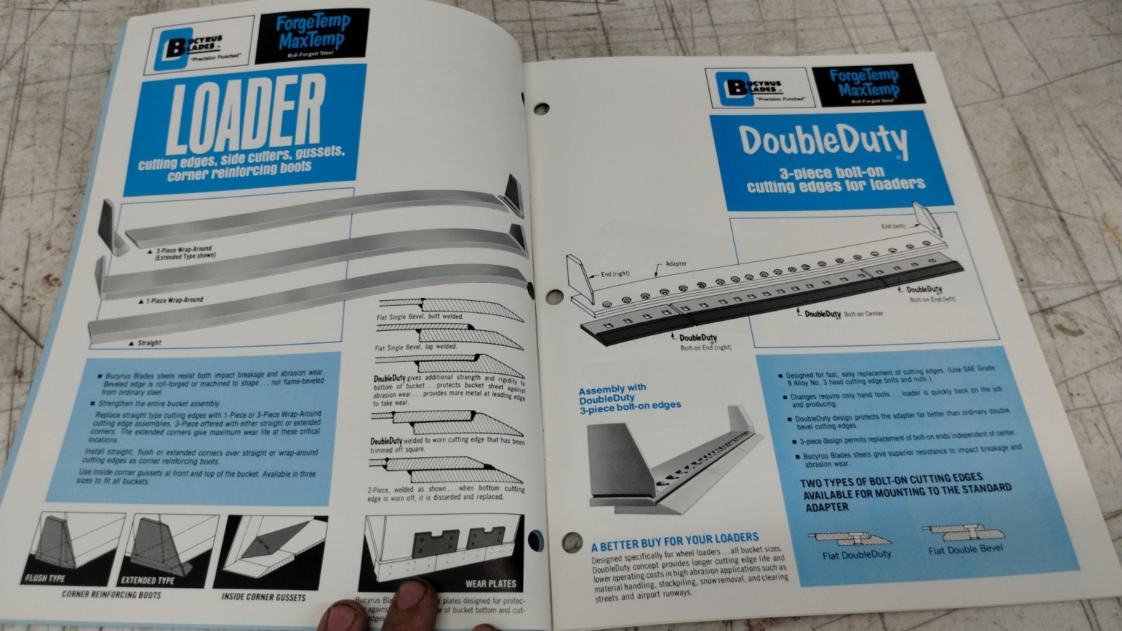 1986 Bucyrus Blades Sales Brochure Blades And Other Wearable Parts