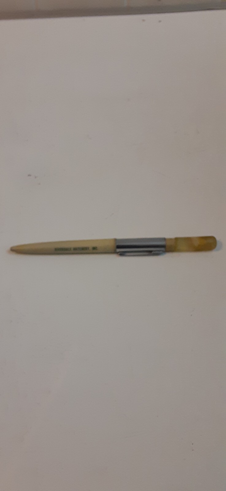 Vintage Riverdale hatchery w/ chick & egg floating advertising pen AG Virginia