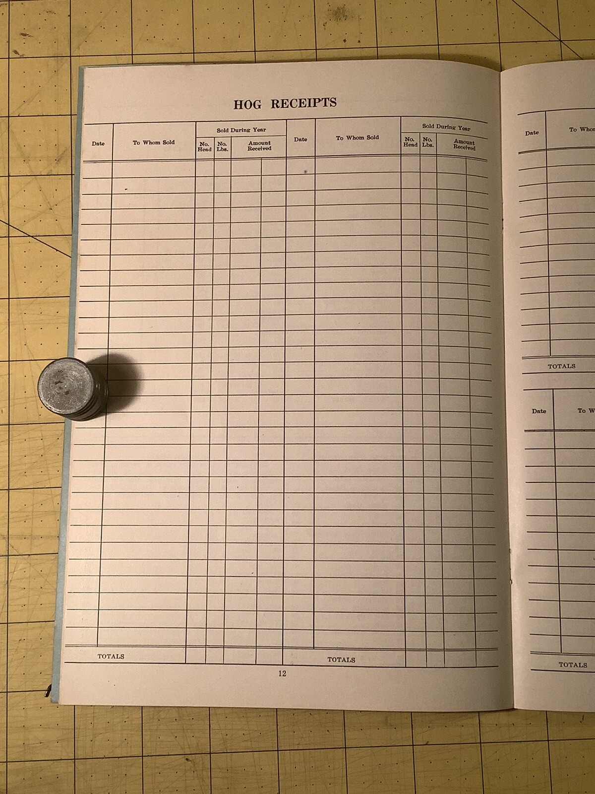 Vintage Farm Account Book L.S. Dunbars Implement Store Napoleon Ohio INV-P1127