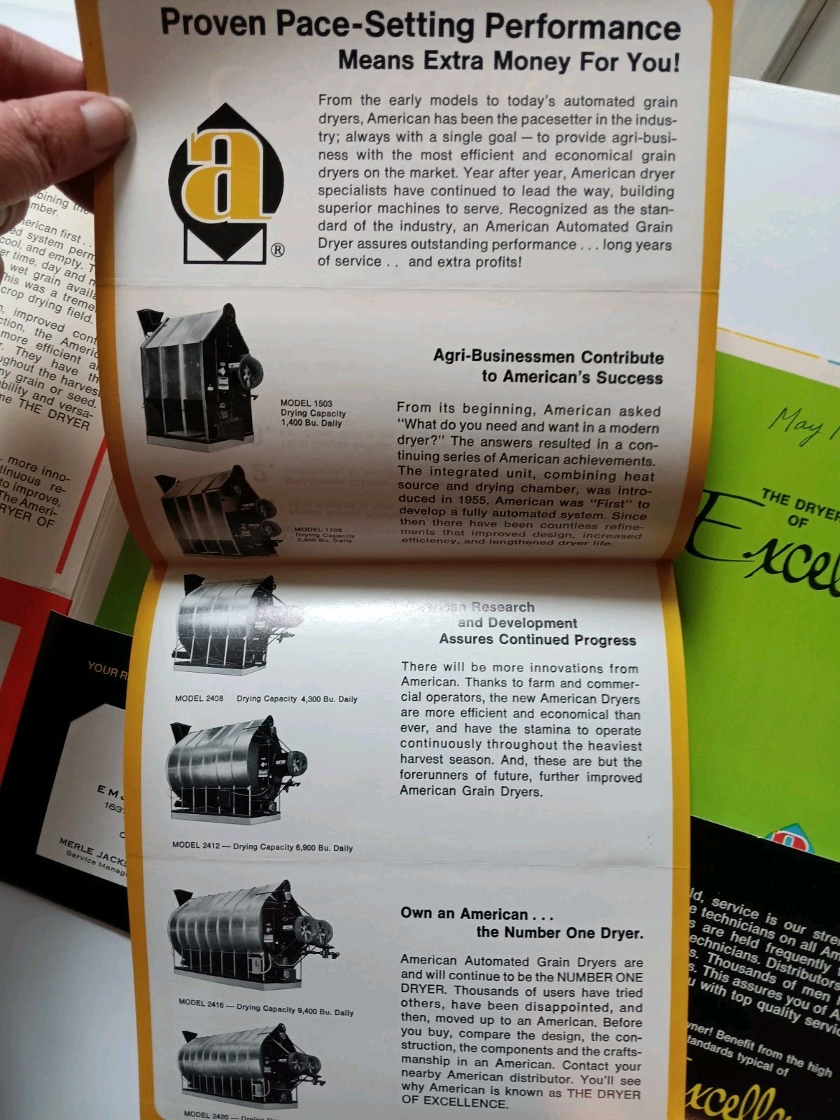 American Farm Equipment Co Sales Advertising Folder With Flyers 1978