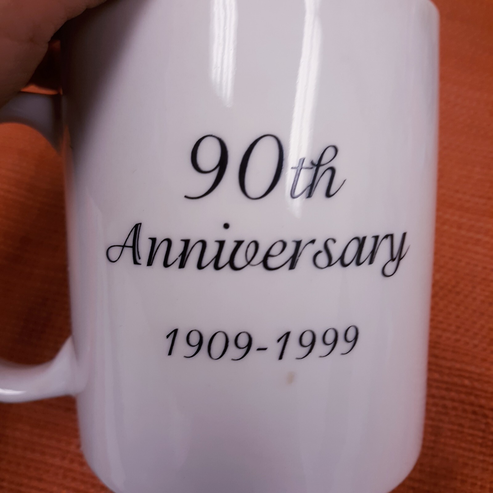 VTG Set of 2 Linyi 90th Anniversary 1909-1999 W.L. Zimmerman & Sons Cup Mugs